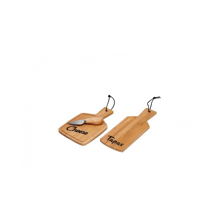 Set 2 taglieri in bamboo con 1 coltello-cm. 19 x 12 / cm…