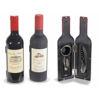 Bottiglia con 3 accessori da sommelier per il vino Ø 6 cm x…