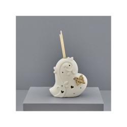 Diffusore per ambienti con luce LED a forma di cuore con farfalla in ceramica, con scatola