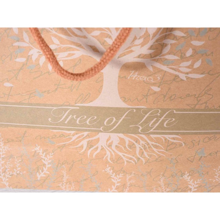 Sacchetto busta carta naturale "Albero della Vita" 19x8x24…