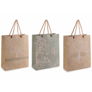 Sacchetto busta carta naturale "Albero della Vita" 19x8x24…