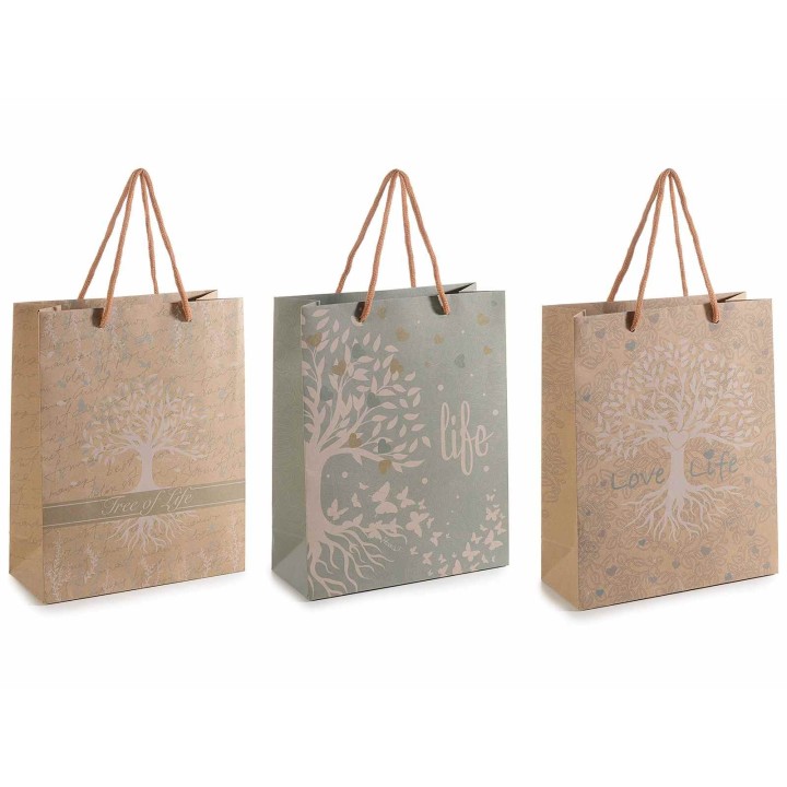 Sacchetto busta carta naturale "Albero della Vita" 19x8x24…