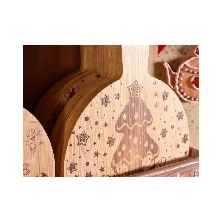 Tagliere in legno di Natale con decorazione design Pan di…