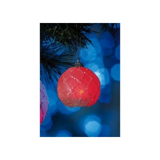 Pallina di Natale con LED a pila