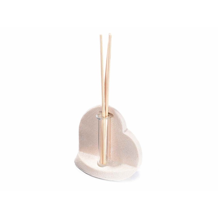 Cuore in resina con Albero della vita, vasetto e stick cm…