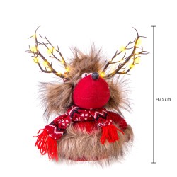 Renna a led rossa 29x18x35 cm