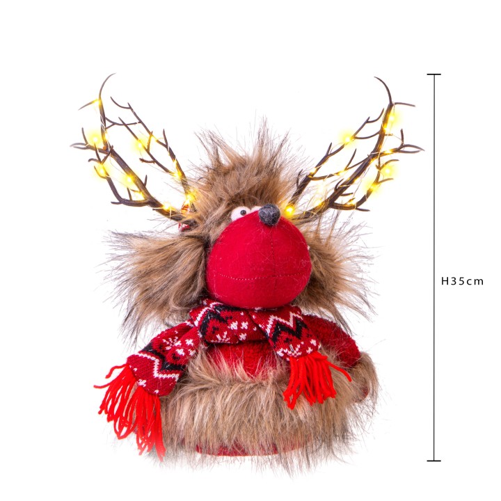 Renna a led rossa 29x18x35 cm | CarinCasa