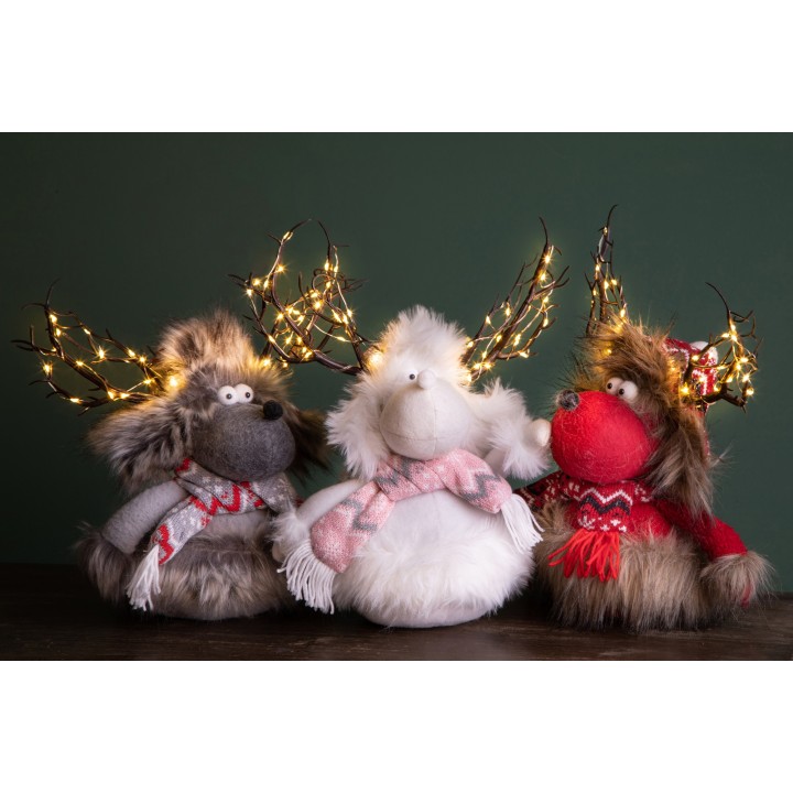 Renna a led rossa 29x18x35 cm | CarinCasa