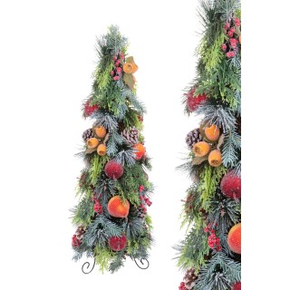 Cono abete sugar fruits 26x20x70 cm | CarinCasa