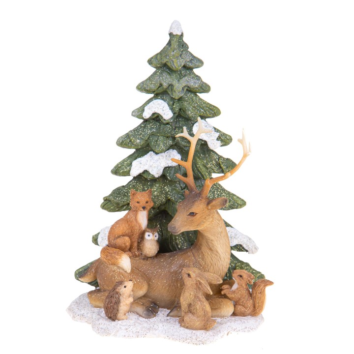 Albero con animali 14x11x20 cm | CarinCasa