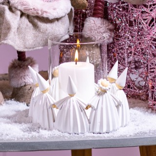 Portacandele con angeli 18x13 cm | CarinCasa