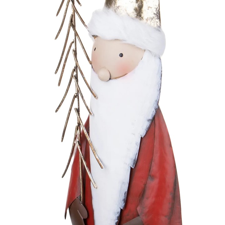Babbo natale in metallo con albero 23x14,50x80 cm |…