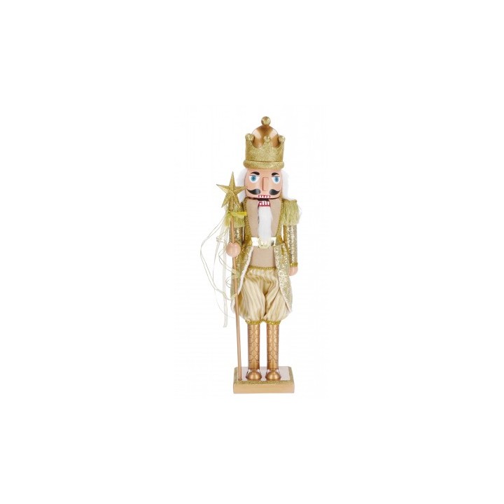 Soldato schiaccianoci in plastica oro