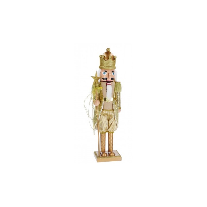 Soldato schiaccianoci in plastica oro