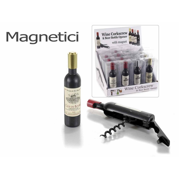Cavatappi apribottiglia con magnete a forma di bottiglia