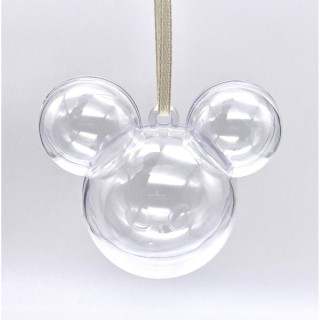Portaconfetti apribile in plexiglass trasparente a forma di topolino c