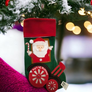 Calza portadolci dell'Avvento in panno con Babbo Natale…