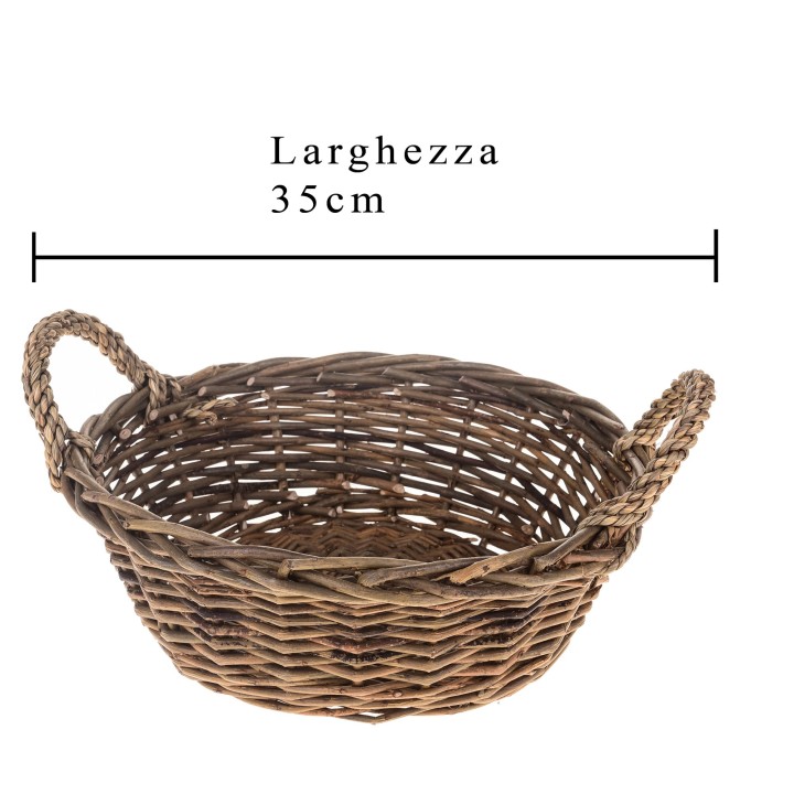 Cesto rotondo Willow d.35x13 cm Bianchi Dino | CarinCasa