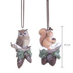 Scoiattolo gufo assortiti nei modelli pezzo singolo  11 cm