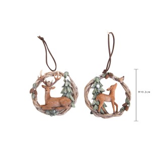 Coroncina natalizia renna assortiti modelli 10,20 cm |…