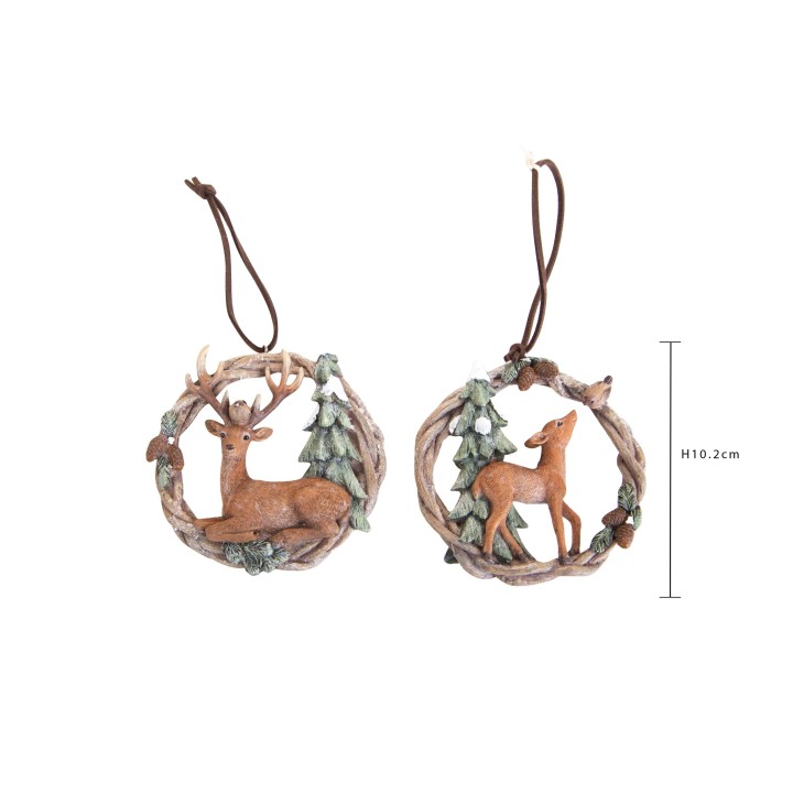 Coroncina natalizia renna assortiti modelli 10,20 cm |…