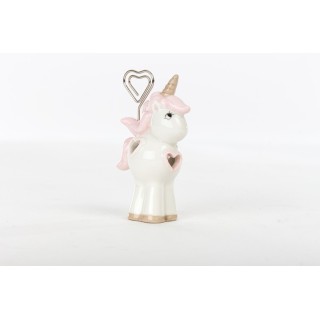 Unicorno memoclip rosa