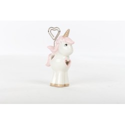 Unicorno memoclip rosa 6x3x10 cm