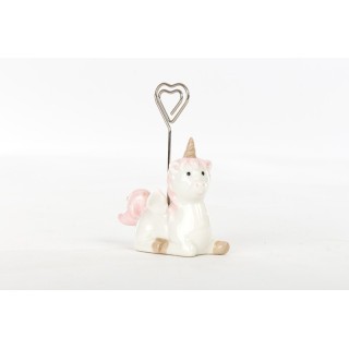 Unicorno seduto memoclip 6,5x3x10 cm | CarinCasa