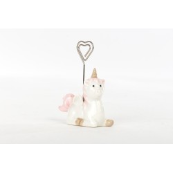 Unicorno seduto memoclip 6,5x3x10 cm