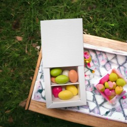 Scatola con due scomparti porta confetti  60x50x30 mm - 6x5x3 cm