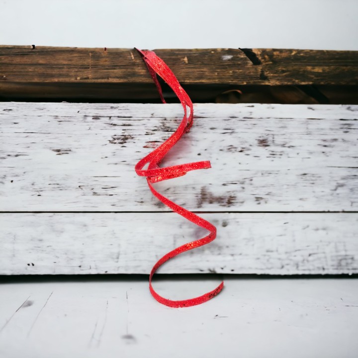 Filante glitter sottile rosso h.155 cm | CarinCasa
