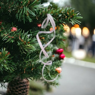 Filante glitter sottile argento h.155 cm | CarinCasa