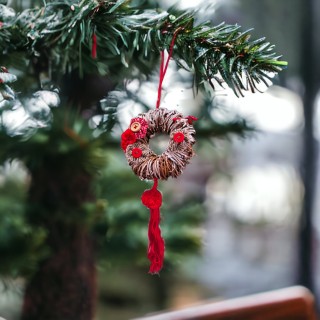 Addobbo stella e ciambella assortito legno da appendere 7…