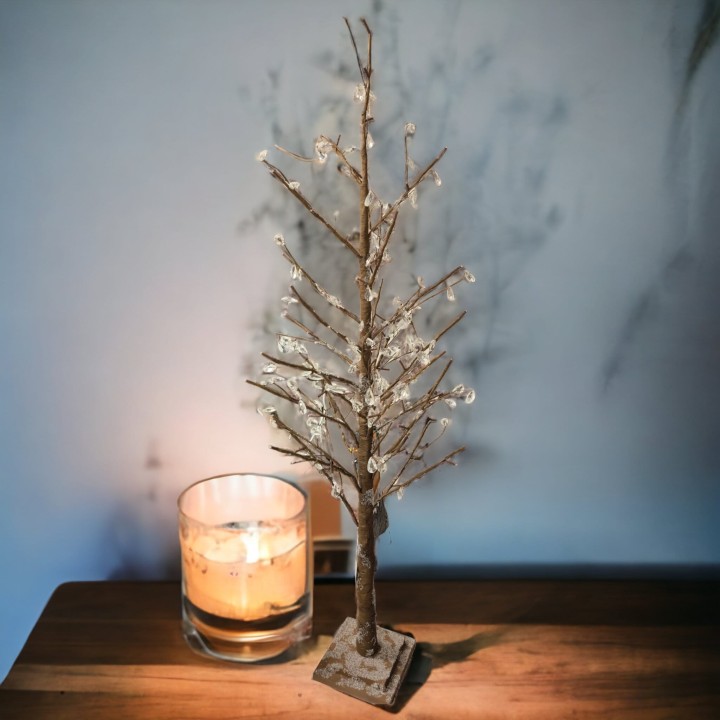 Albero Luminoso Faggio 120 cm con 96 led interno marrone |…