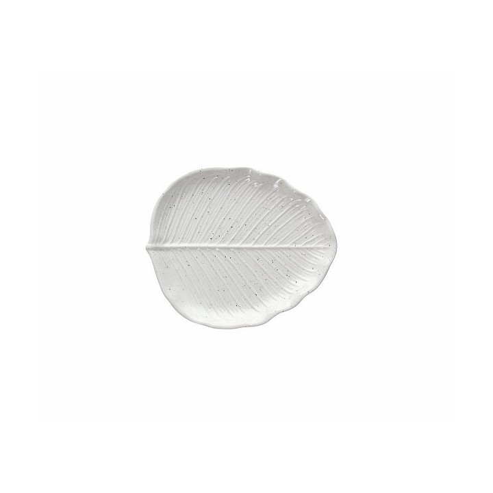 Piatto foglia largo Zelda Stoneware grigio
