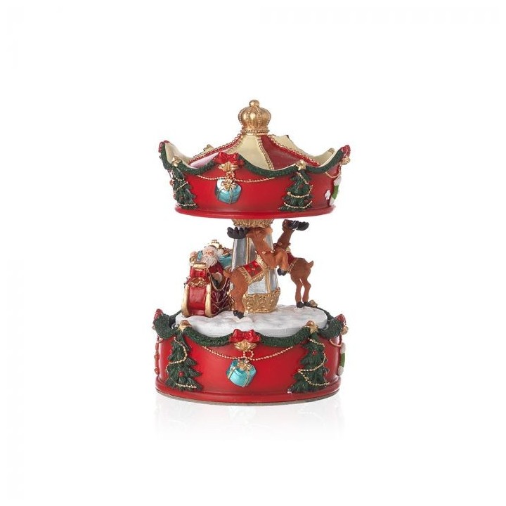 Carillon giostra con babbo natale con movimento e musica h…