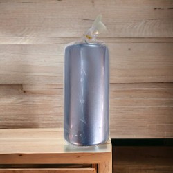 Candela moccolo azzurro polvere met. Cm.7 h.15 imola