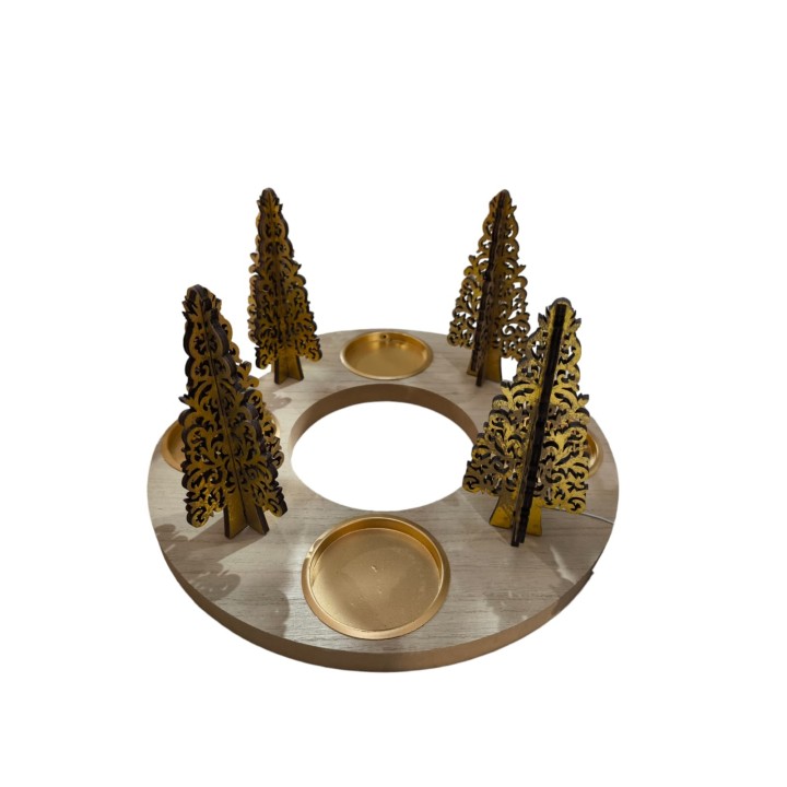 Portacandele quadruplo diam.35 cm Mascagni | CarinCasa