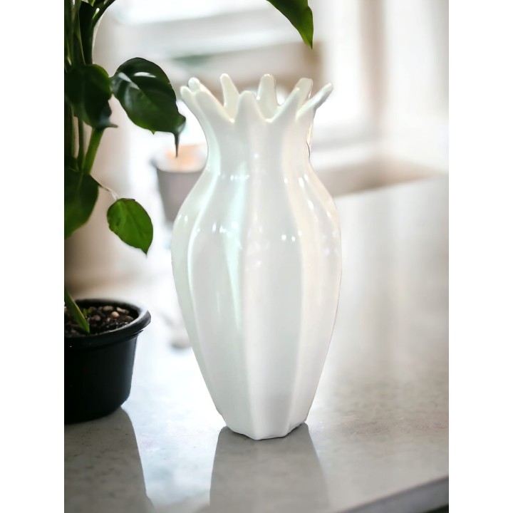 Vaso porcellana bianco 15 cm | CarinCasa