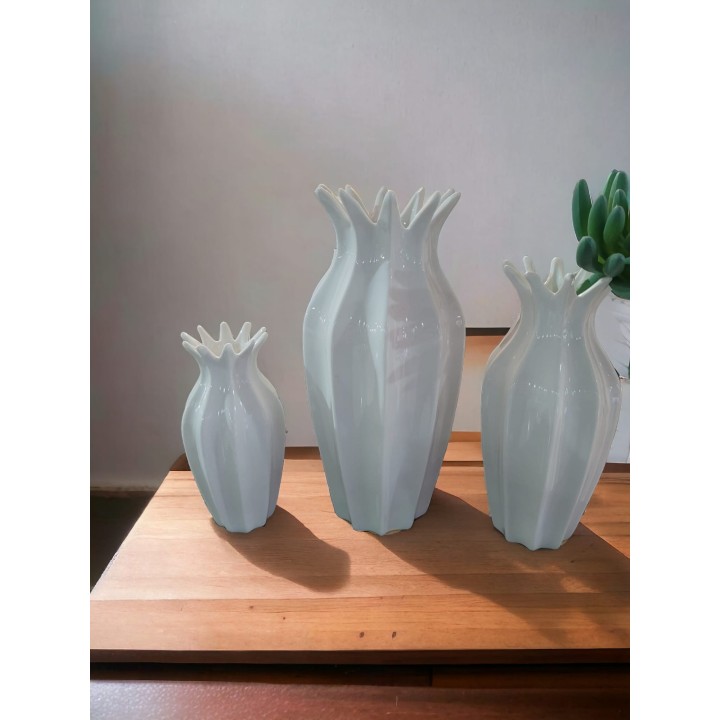 Vaso porcellana bianco 15 cm | CarinCasa