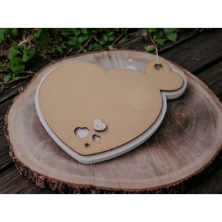 Linea dorotea cuore tagliere 19x14 cm | CarinCasa