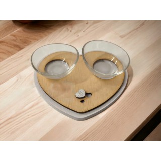 Linea dorotea antipastiera cuore coppia 17x6 cm | CarinCasa