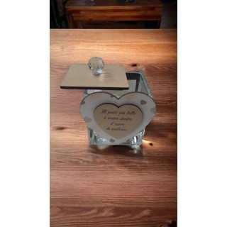 Scatola cuore con coperchio noah design 8x9 cm | CarinCasa
