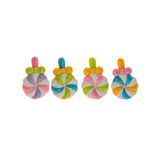 Magnete a forma di lecca lecca girandola in resina