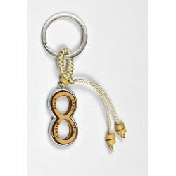 Portachiavi infinito metallo e legno