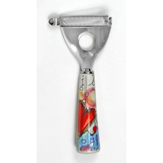 Pelapapate con manico porcellana decoro cuori con gift box…