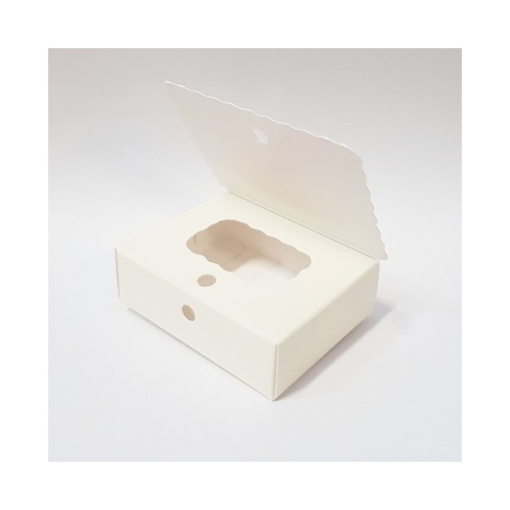 Scatola patella 140x95x45 mm 14x9,5x4,5 cm seta avorio…