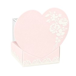 Cestello cuore 40x40x65 mm - 4x4x6,5 cm shabby chic Scotton