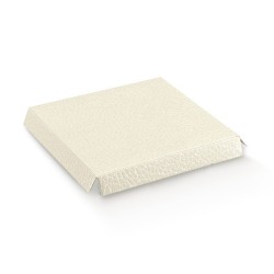 Fondo rialzato 50x50 mm - 5x5 cm  pelle bianco Scotton