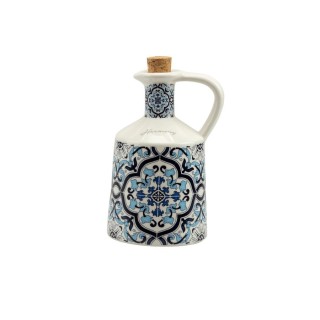 Oliera in porcellana decalco maiolica blu